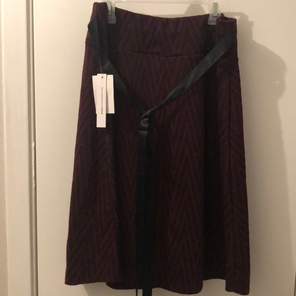 Maroon and black skirt